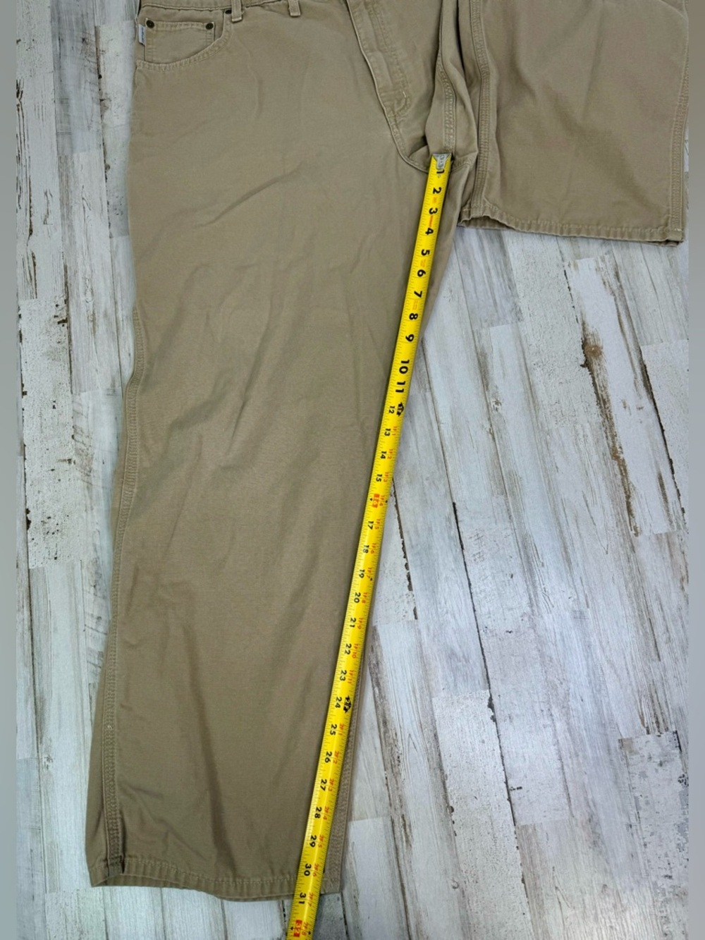 Carhartt Men's Tan Carpenter Cargo Tan Pants Size 44x31 Loose Fit - Picture 7 of 10